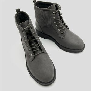 Just Fab Demi Knit Lug Sole Combat Boots